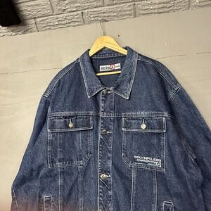 VTG Southpole 2K Team Men's XXL Blue Denim Y2K Skater Gorpcore Jean Jacket‎